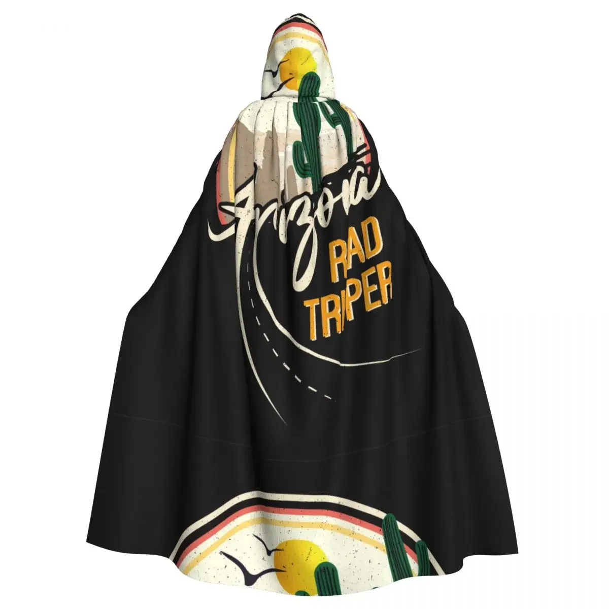 

Hooded Cloak Polyester Unisex Witch Cape Costume Accessory Tripper Cactus Slogan Desert Elf Purim