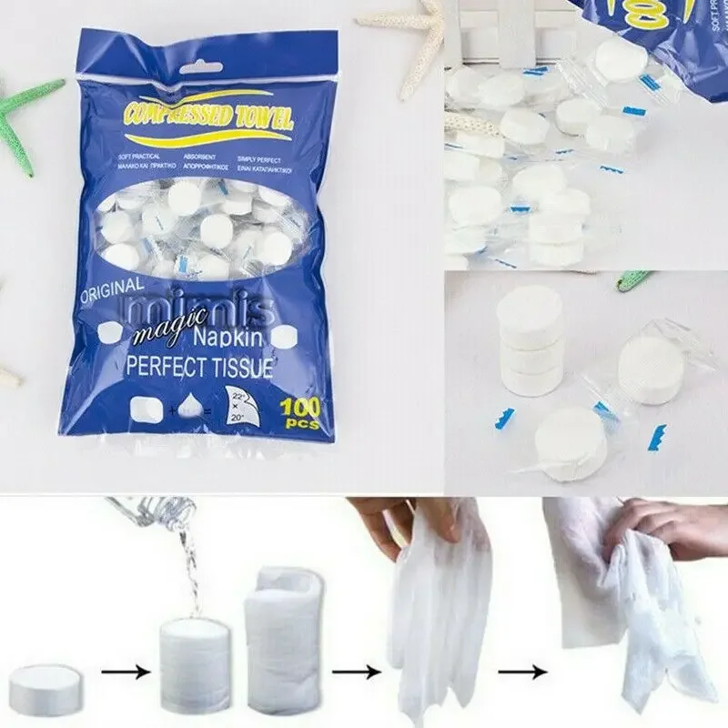 Compressed Towel 100Pcs face towel
