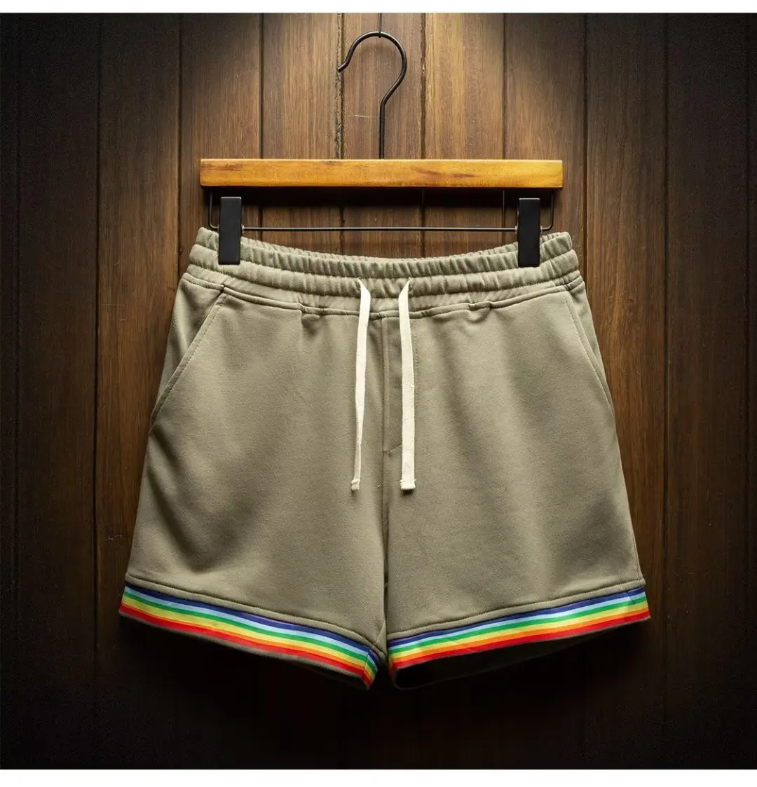Summer Casual Sports Shorts Men's Fashion Rainbow Color