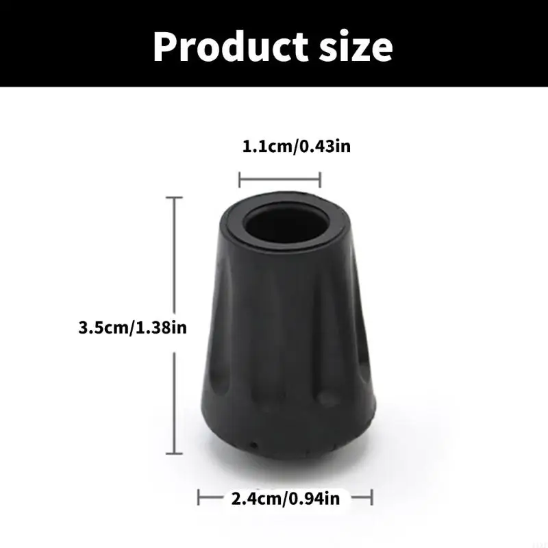 10lots Poles Foot Cover Rubber Poles Tip Hiking Poles Head Cover Stoppers 6