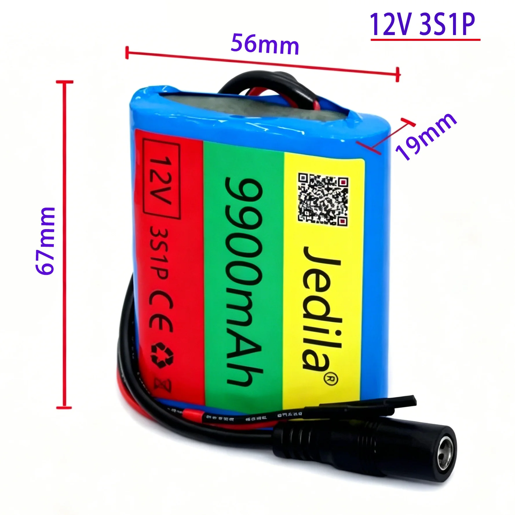 Nuova Batteria al Litio 12V 9900 mAh 3S1P/3S2P. Pacco Batteria al Litio 18650 Ricaricabile con Protezione. - immagine 4