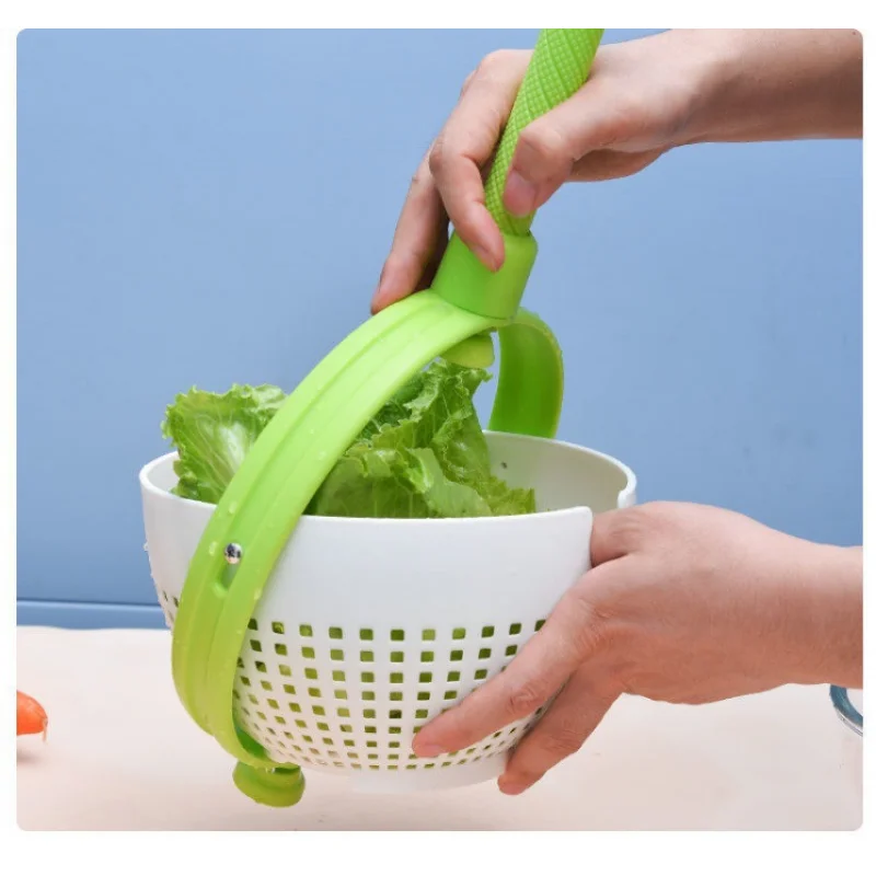 Salad Rotary Draining Basket Kitchen Vegetable and Fruit Drying Cleaning Centrifugal Dehydrator kitchen gadgets kitchen drainage basket