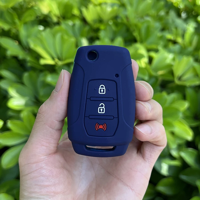 3 buttons Interior Accessories silicone car key cover case for Ssangyong Tivoli Rexton Korando C Keyless key case cover key case