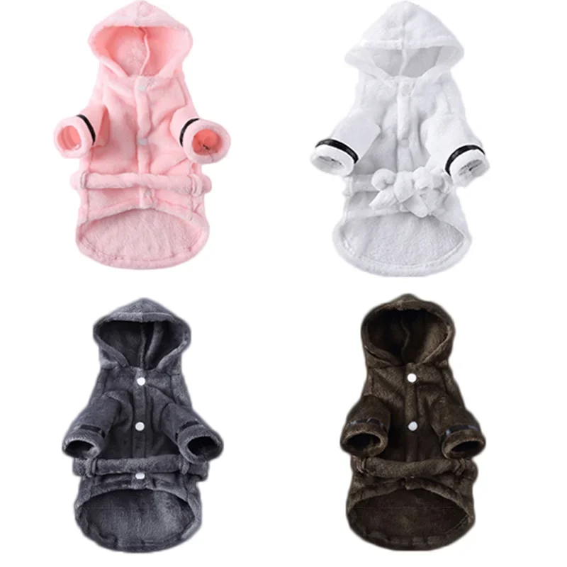 

Winter Pet Bathrob Dog Pajamas Sleeping Clothes Soft Pet Bath Quick Drying Towel Clothes for Puppy Dog Pet Accessories Dog Towel