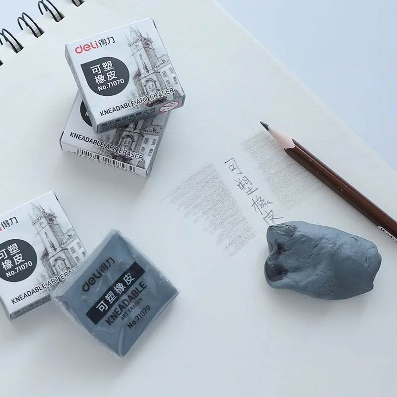 Pencil Eraser Plasticity Soft Rubber Eraser Student Drawing Sketch Highlight Novelty Plasticine Pencil Eraser Art Supplies Stationery 1pcs