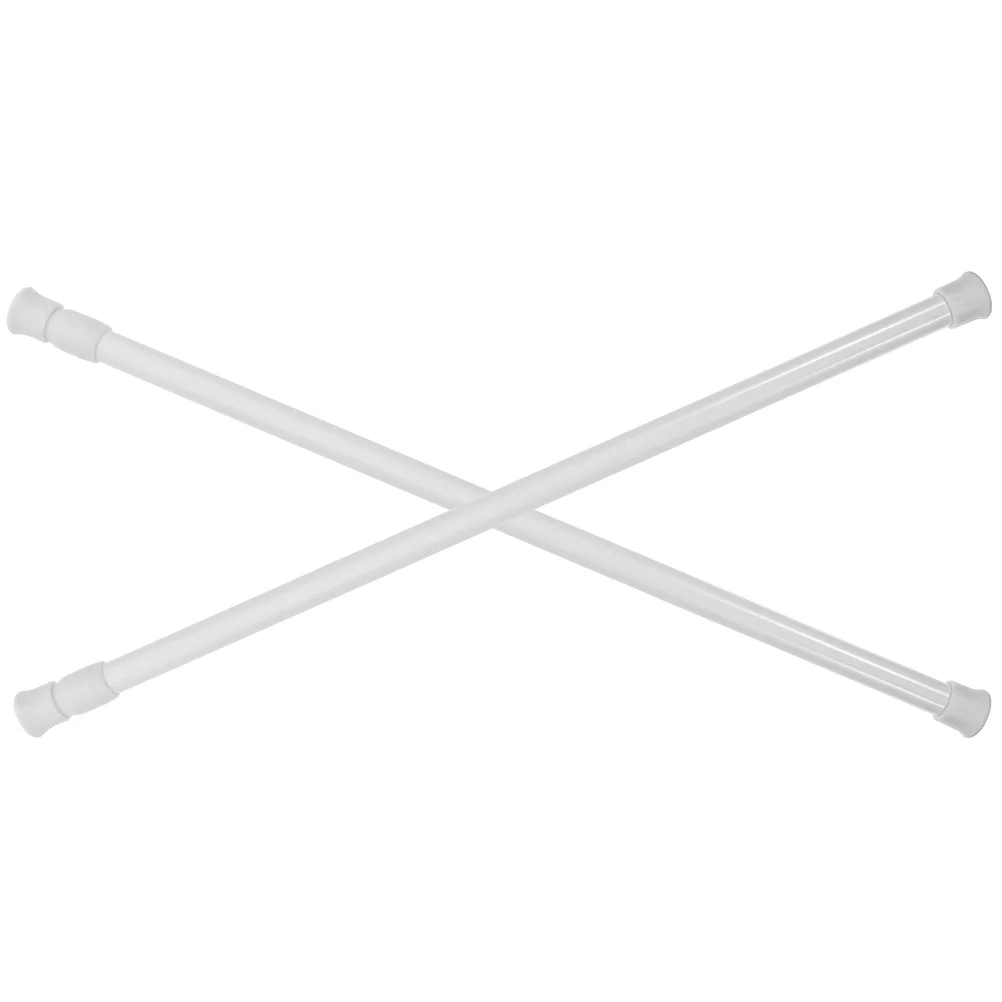 

2 Pcs Telescopic Rod Security Bars for inside Windows Curtain Rods Spring Suspension Tension Adjustable Plastic