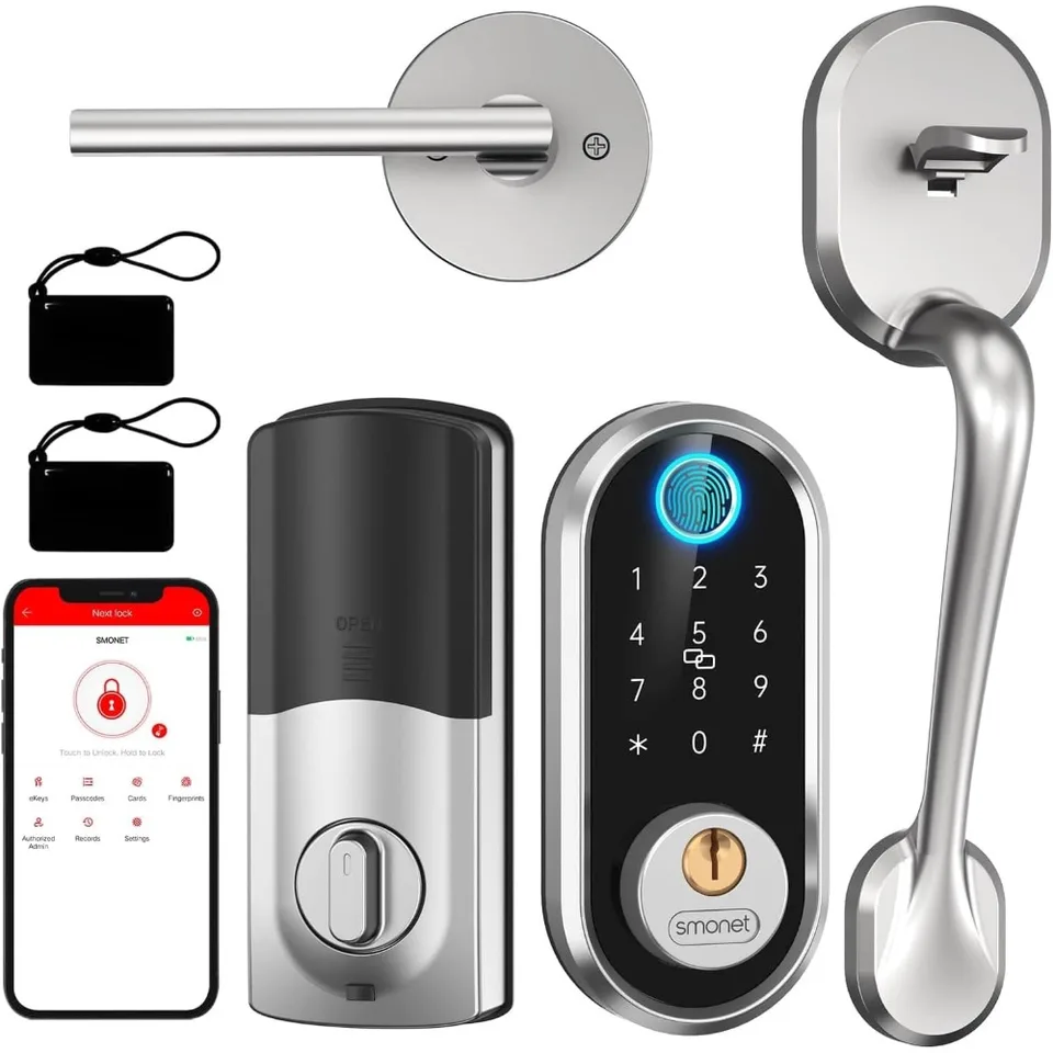 Smart Keyless Entry Door Lock with Handle