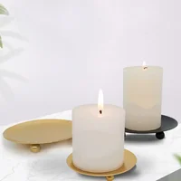 Rack Candle Holder Decorative For Wedding Iron Plate Metal Party Pedestal Pillar Round Rustless Spa Accessories 6