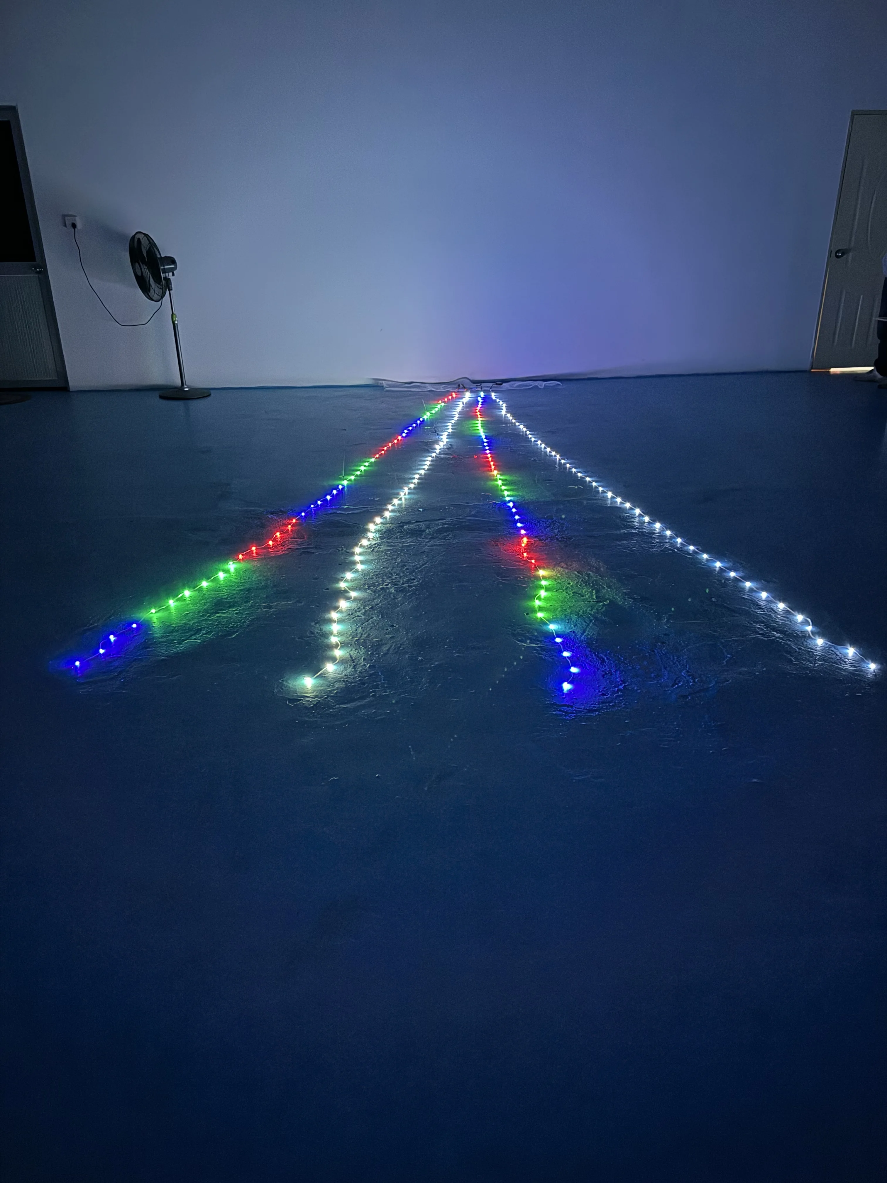 5M 10M LED String lights for line decoration Big Triangle LED delta Inflatable kite with speed and color control 3