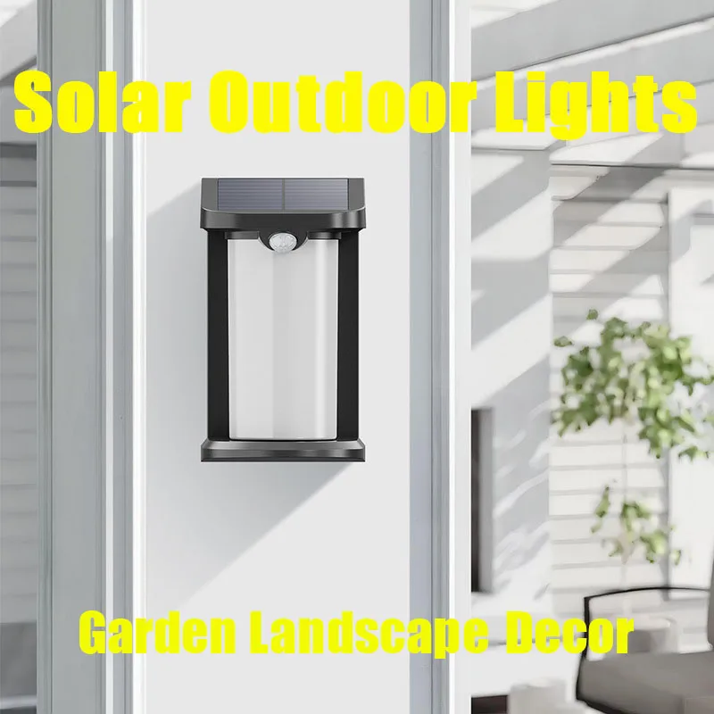 Outdoor Garden Courtyard Solar Wall Lights Waterproof Projection Lighting Villa Porch Decoration Lighting Street Atmosphere Lamp