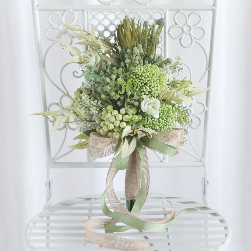 

2023 Spring Wedding Bride Holding Flower Western-style Outdoor Artificial Flowers Wedding Photo Bouquet Wedding Scene Decoration