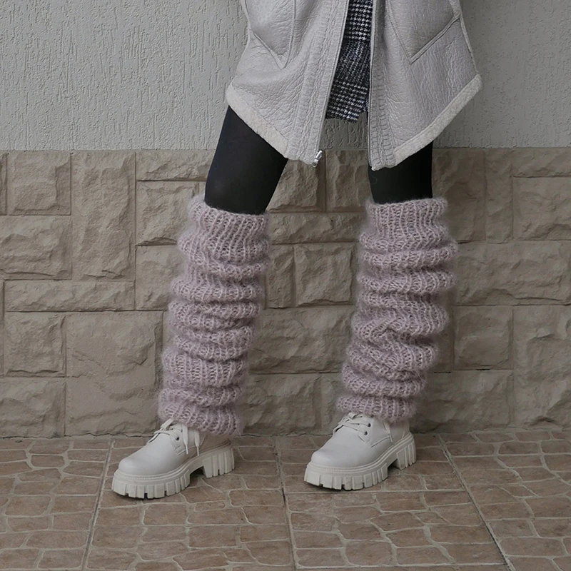 

8 Colors Newest Arrival Women Casual Knitted Leg Warmers Fashion Solid Color Leg Warmers Lolita Socks Accessories