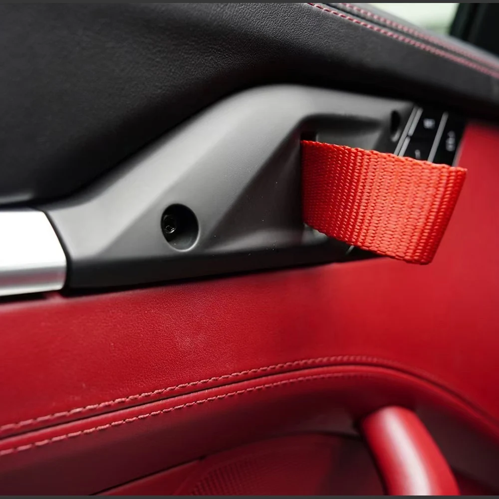 포르쉐 카레라 911 992 에 적합, GT3 경량 문짝 핸들, ABS 992 변경, GT3RS 레드 풀 스트랩 문짝 핸들