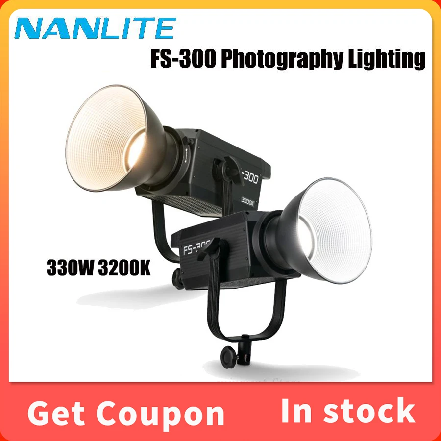 

Nanguang Nanlite FS-300B Photography LED Video Light Bi-Color 2700-6500K Local and Wireless Remote Control FS-300 Photo Light