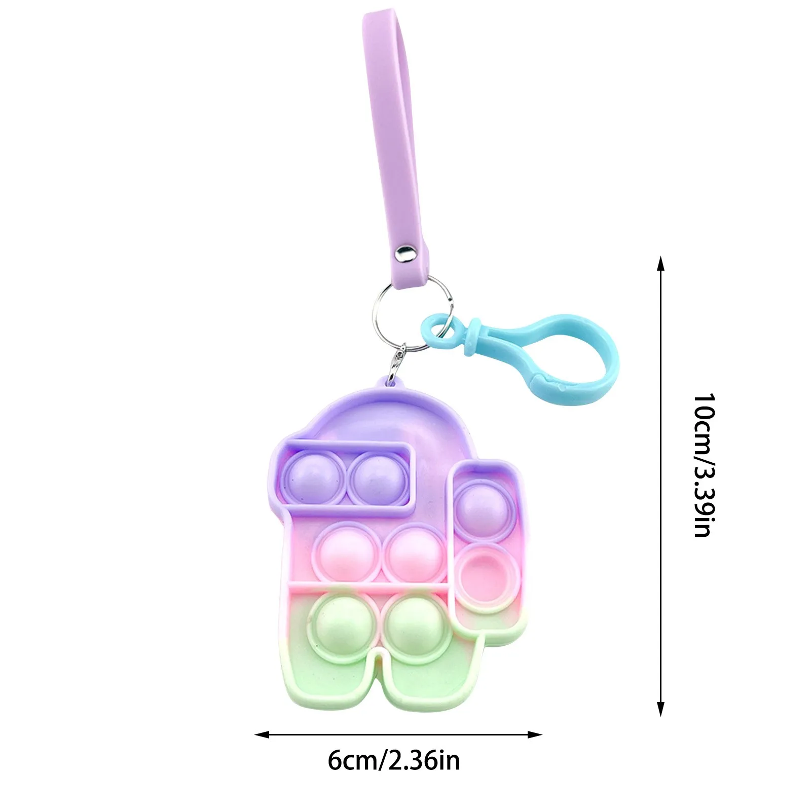 Mini Pops Simple Dimple Keychain Its Push Bubble Anxiety Sensory Fidget Toy Anti Stress Relief For Autism Adults Key Chain Toys squishy mesh ball Squeeze Toys