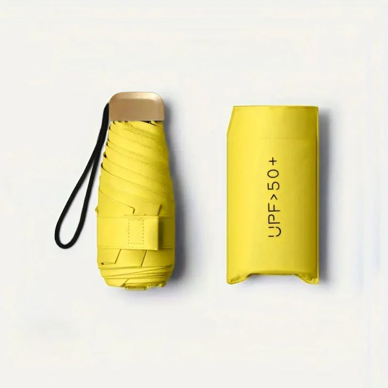 Compact Mini Folding Umbrella - Lightweight & Durable with Stylish Aluminum Handle