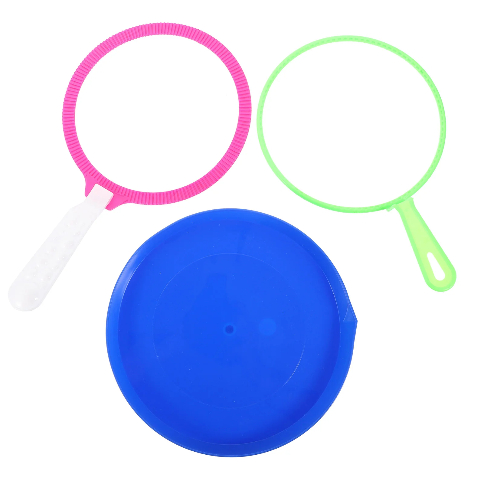 Ibasenice Boys Girls Circle Summer Maker Blower Toy Tool Tray Ring Tools Wand Show Bubbles Play Giant Wands Games 4