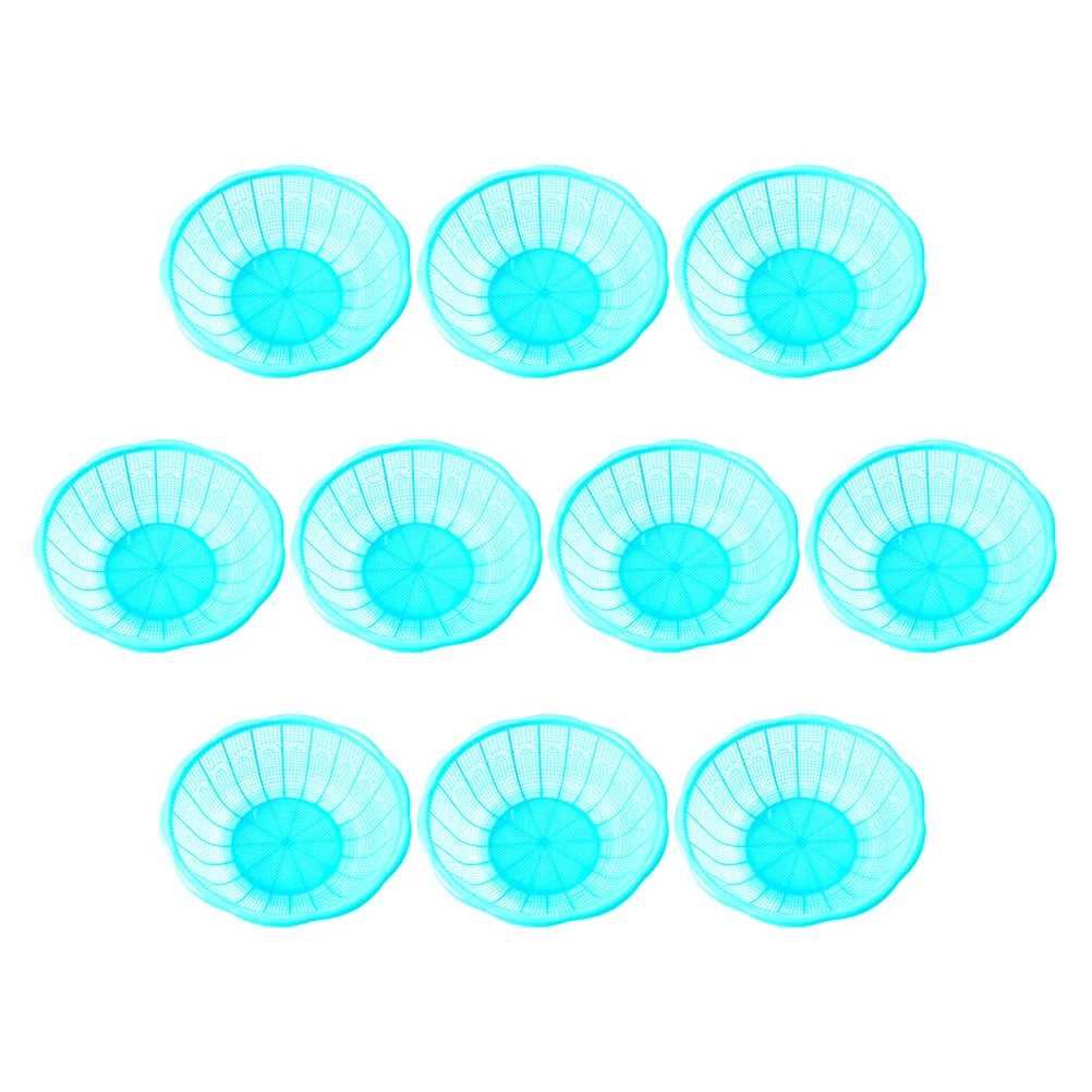 

10 Pcs Plastic Rice Bowl Laundry Basket Kitchen Fruit Basket Basket Basket Washing Drain Multipurpose Basin Vegetable