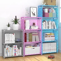 Bibliothèque simple à assemblage facile pour enfants, meubles de maison T1, étagère à livres, supports de Psychde rangement, peut être déplacée, débris 6