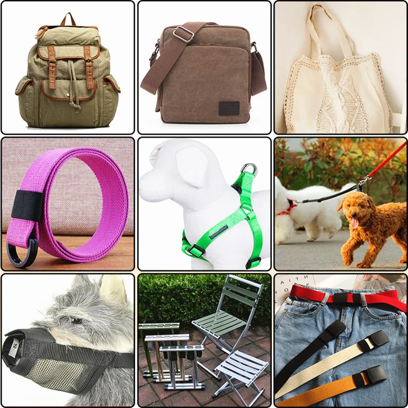 Web Strap Ribbon 2yards PP Webbing Strap Canvas Polyester Ribbon For Knapsack Strapping Bags Crafts DIY Belt Bag Dog Accessories