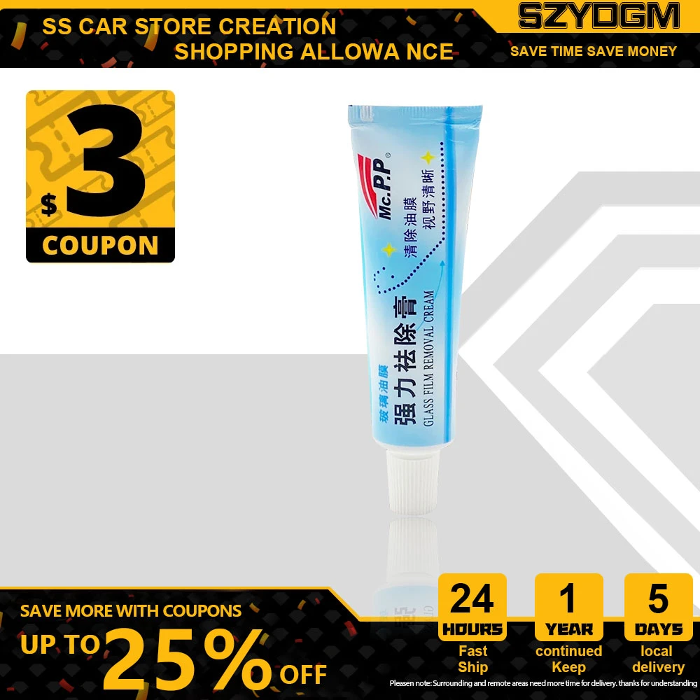 Auto Car Glass Polishing Degreaser Cleaner Oil Film Clean Polish Paste