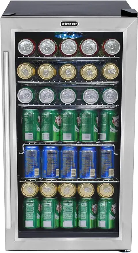 

Beverage Refrigerator with Internal Fan – Stainless Steel 120-Can Capacity