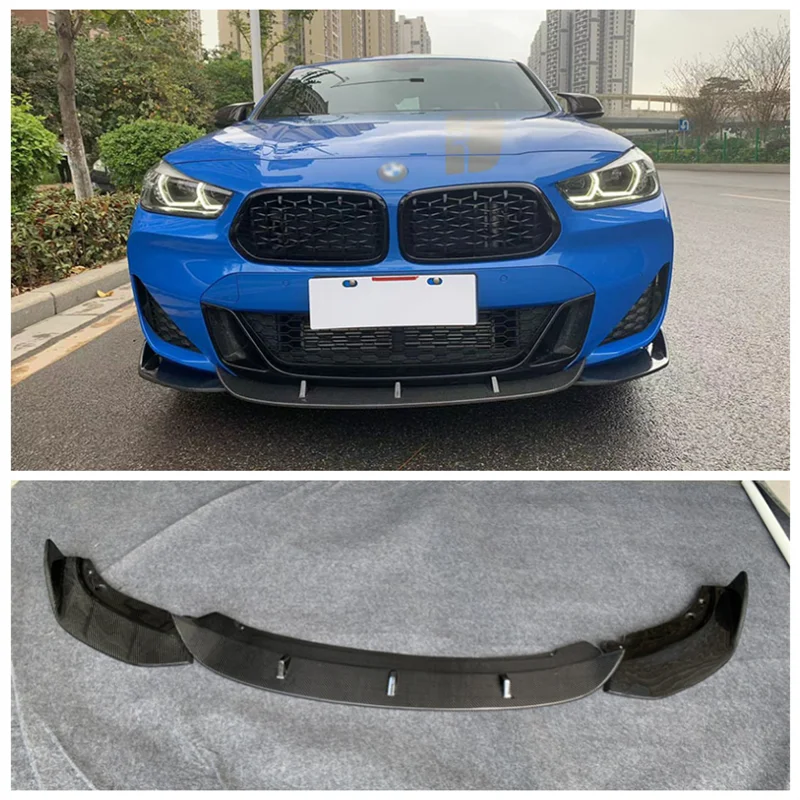 

For BMW X2 F39 2020 2021 2022 2023 High Quality Carbon Fiber Bumper Front Lip Spoiler Diffuser Protector Cover