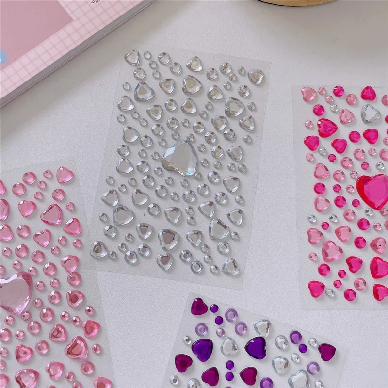 Sparkly Self-Adhesive 3D Gems Stickers For Kids Girls Bling Craft Jewels  Acrylic Crystal Rhinestone Sticker Scrapbook DIY Toys - AliExpress