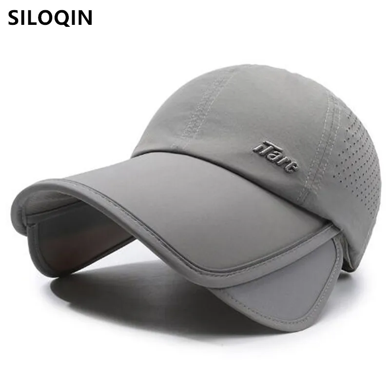 

New Sunscreen Retractable Brim Sun Hats For Men And Women Ultrathin Mesh Breathable Fishing Cap Extra Large Sun Visor Beach Hat