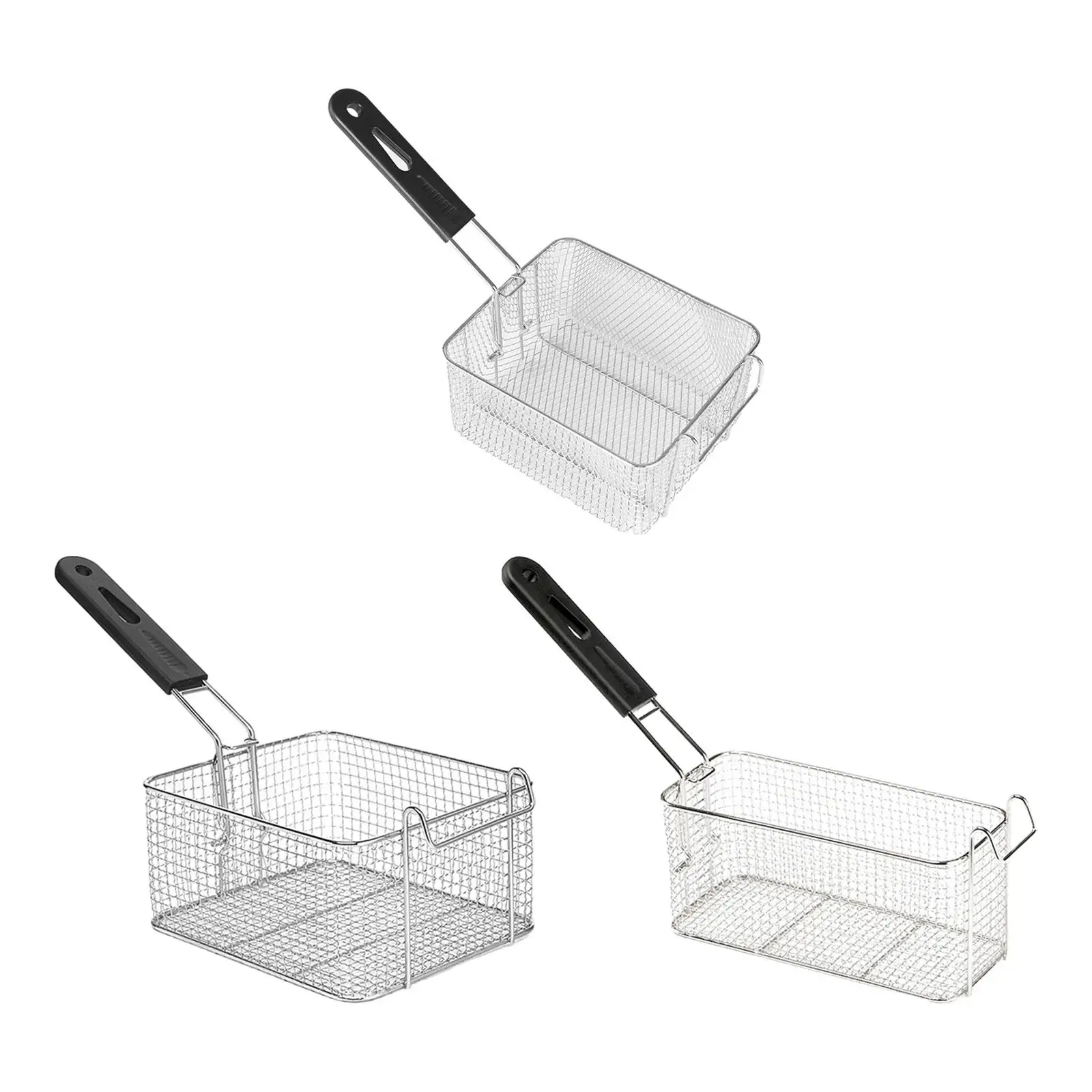 Stainless Steel French Fries Holder for Fryer, Portable French Fry Basket with