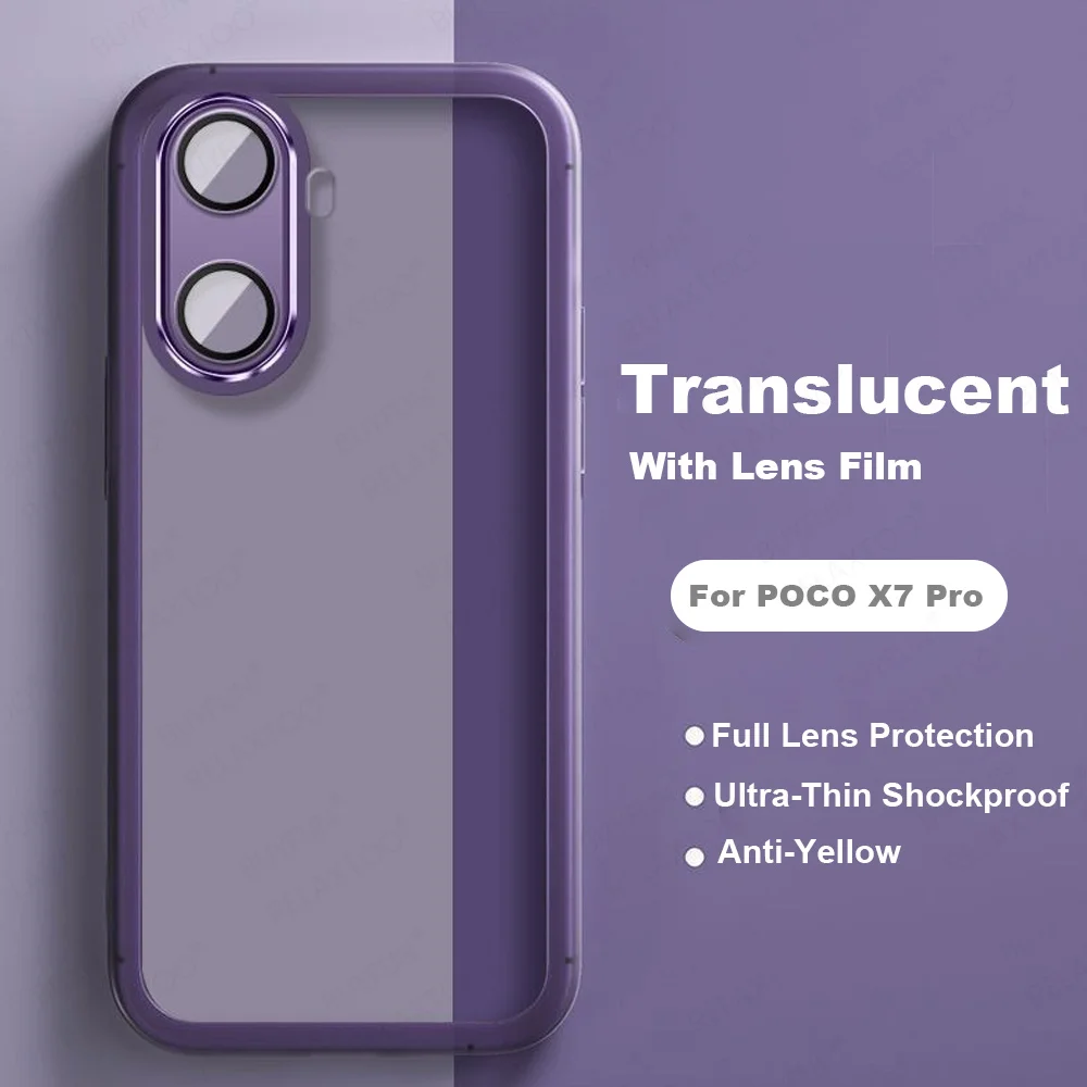 Translucent Crystal Silicone Protective Phone Case with Camera Guard