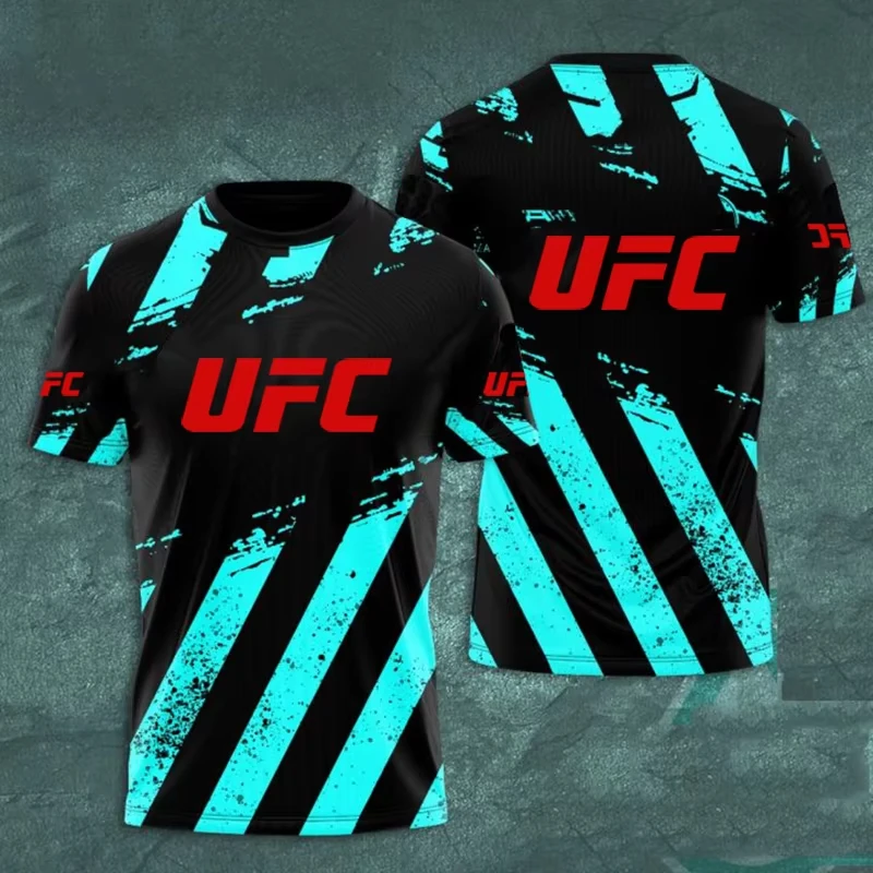 25 UFC القتال المشجعين ثلاثية الأبعاد مطبوعة المألوف الرجال الجولة الرقبة تي شيرت الصيف المرأة في الهواء الطلق الترفيه الرياضة الأطفال معركة