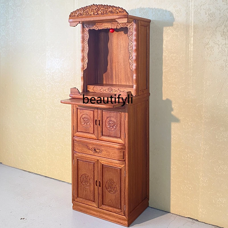 

Buddha Shrine Altar Modern Land God of Wealth Cabinet Guanyin Bodhisattva/Buddha Statue Worship Table