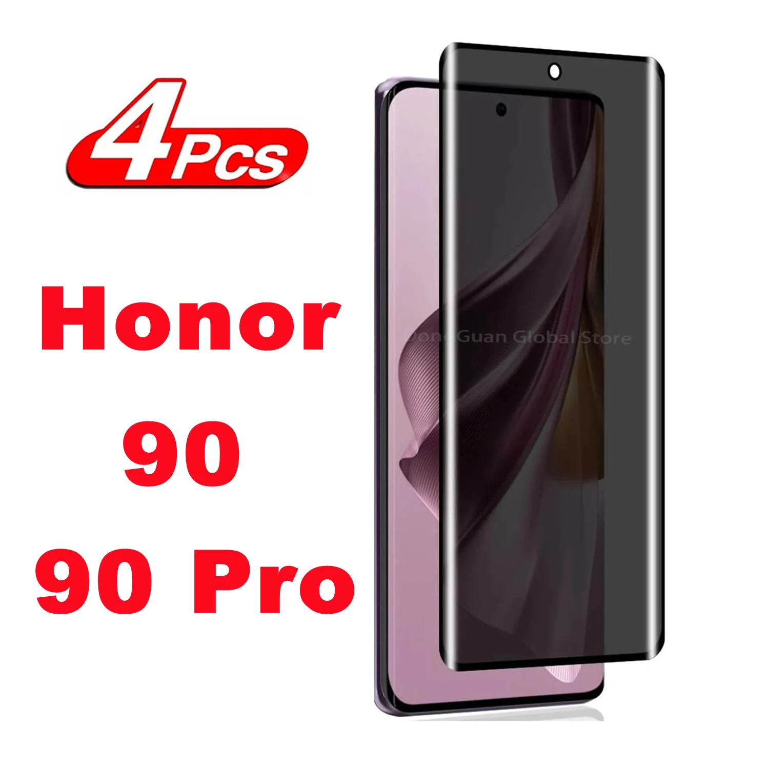 

1/4Pcs Anti Spy Tempered Glass For Honor 90 90Pro Screen Protector Privacy Glass Film