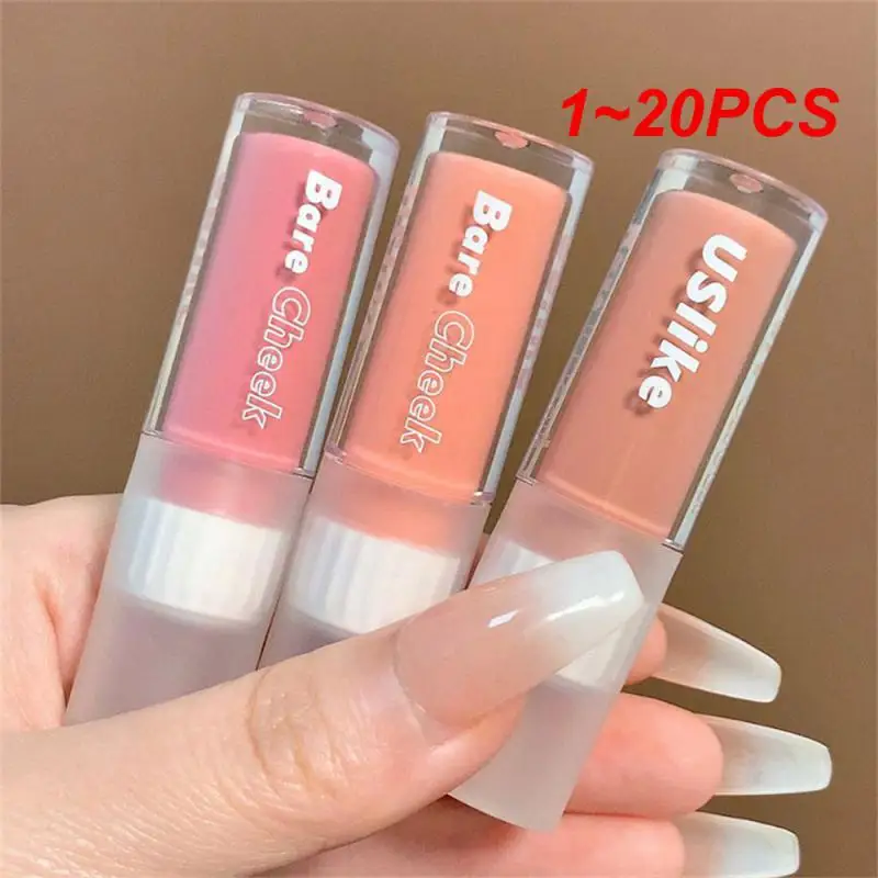 1 ~ 20Pcs Liquid Blush Matte Velve Natural Smooth Cheek Blusher Makeup Rouge Pigmented Face Blusher Creamy Lasting Make Up Tool