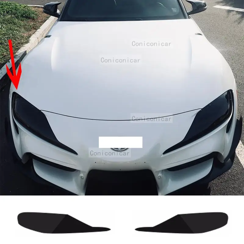 

Car Front Lamps Headlight Smoked Black TPU Protective Film Repair Sticker For Toyota Supra 2022 2019 2020 2021GR GT4 Accessories