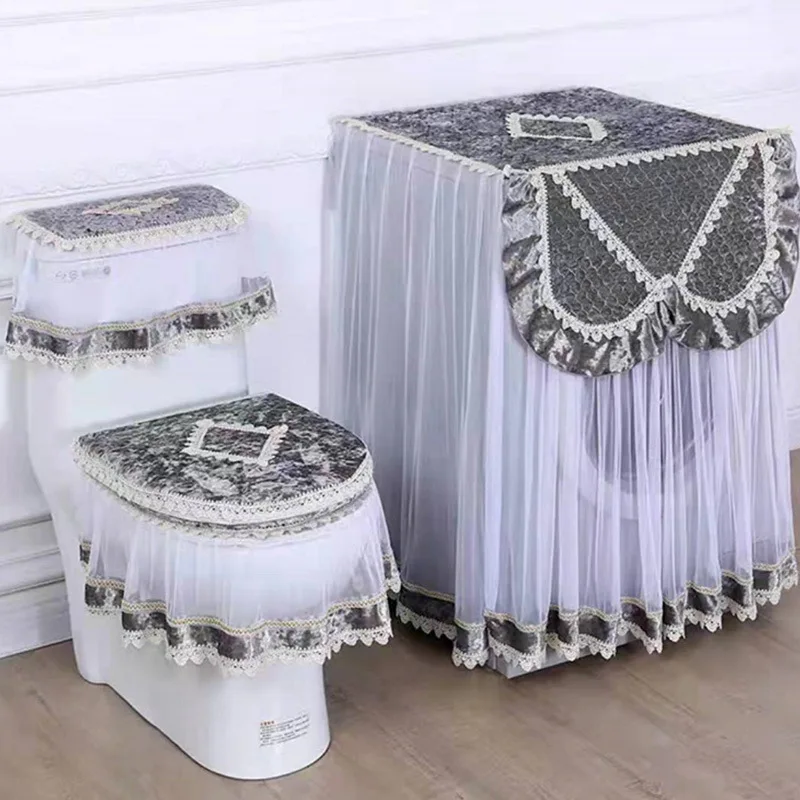 Flannelette 가장자리 변기 세트, 3 종세트, 세탁기커버, 타월, 제조판매