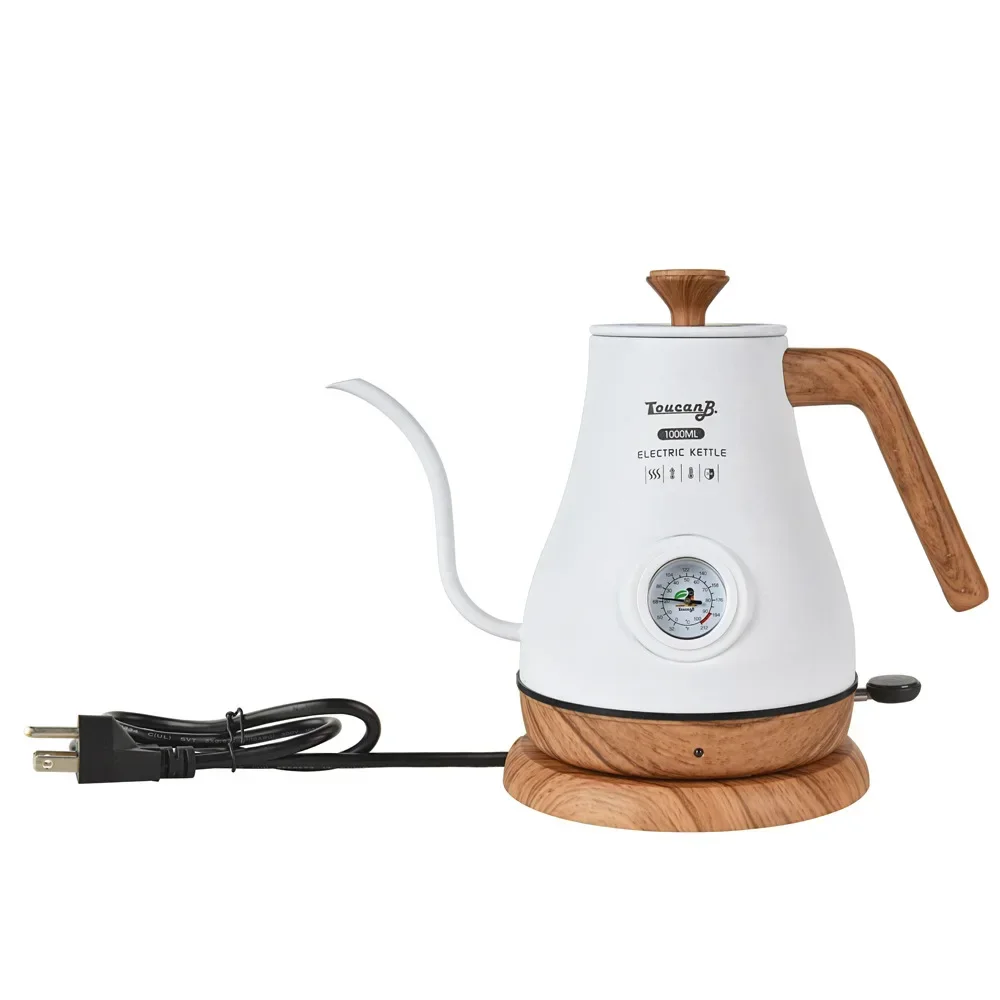 220v/110v Electric Kettle Gooseneck Coffee Pot 1l Slender Spout