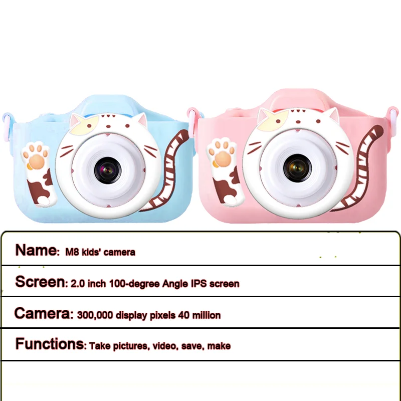미니 검은 고양이 탐정 카메라 어린이 카메라 장난감, 32GB SD 카드 포함, 비디오 포함 용 디지털 카메라
