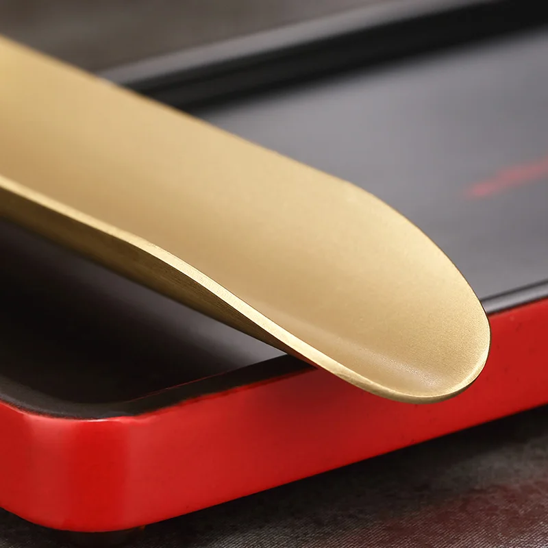 Pure brass integrated tea, tea shovel, teaspoon, tea appreciation device, waking tea dispenser, teaspoon, tea set accessories