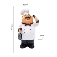 Statue de chef de boulangerie rustique en résine, décor de magasin de gâteaux de ferme pour comptoir de cuisine, cadeau de chef de pâtisserie vintage pour les boulangers amateurs de nourriture 6