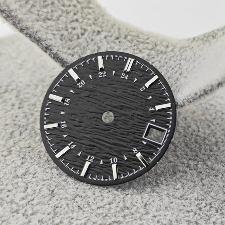 NH34 Dial Water Ripple Dial NH35 White Blue Black No Luminous Dial 28.5mm Fits NH34/NH35 Movement Watch Accessories