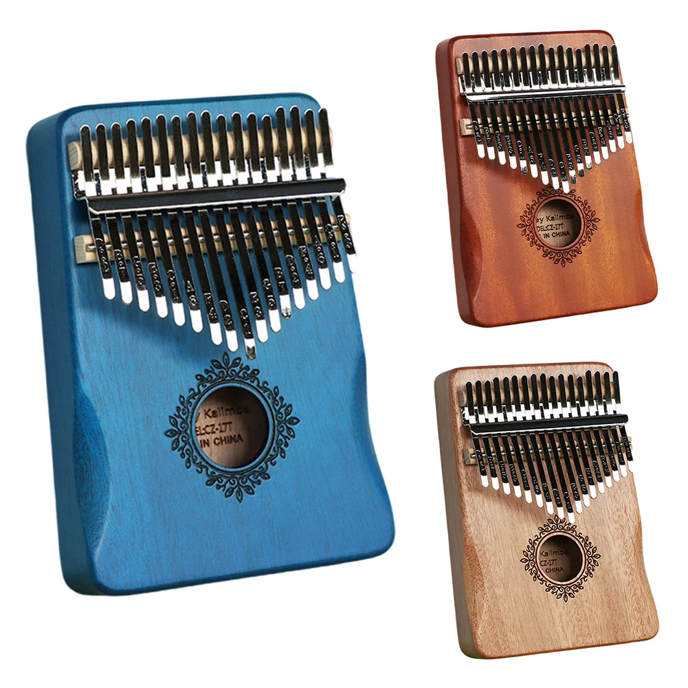 8/17 Keys Mini Kalimba Wooden Thumb Piano Finger Piano Musical Instrument Portable Exquisite Gift Set for Kids Adults Beginners