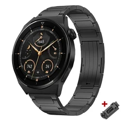Premium Titanium Metal Watch Band - Elegant Replacement Bracelet Wrist Strap for Realme Watch S S Pro (Black)