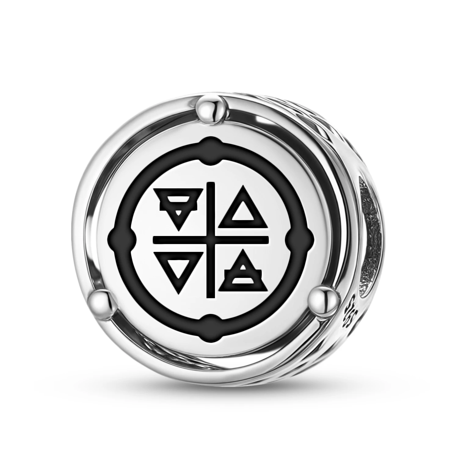 Tarot The World 925er Sterlingsilber-Symbol-Charm, passend für Original-Armbänder, DIY-Schmuck, Accessoires, Familienperle