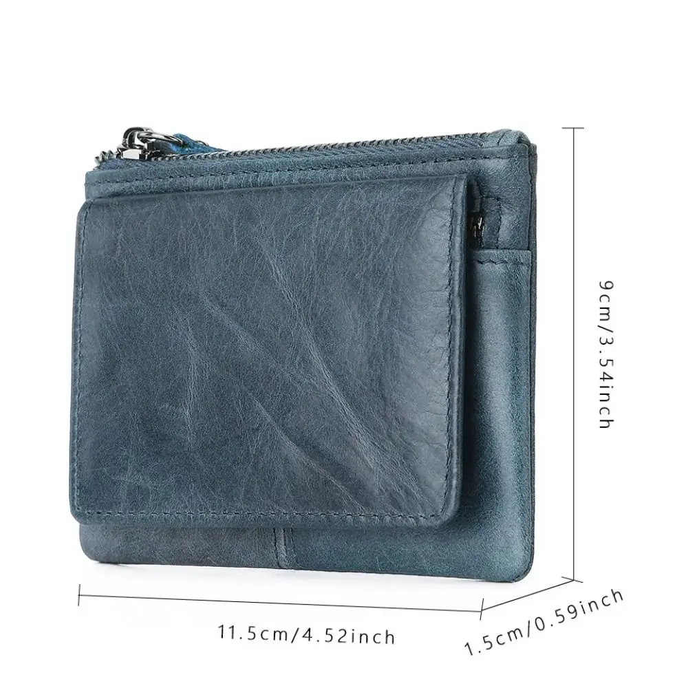 Small Men's Credit ID Card Holder Wallet Male Slim Leather Wallet with Coin Purse for Men Women