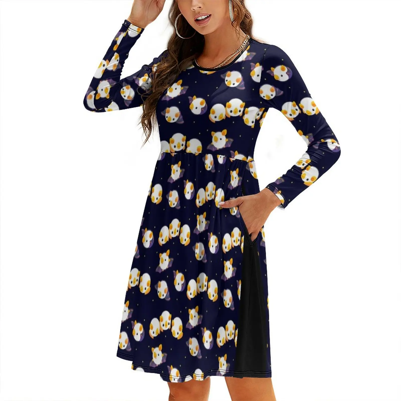 

Honduran white bat (Flying mochi) Round Neck Baggy Dress dress summer 2024 women women's luxury party dress
