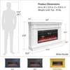 Waverly 64 Inch Electric Fireplace,Replaceable Fireplace Insert Heater, Remote Control,Timer,Color Changing Crystal Ember Flames 3