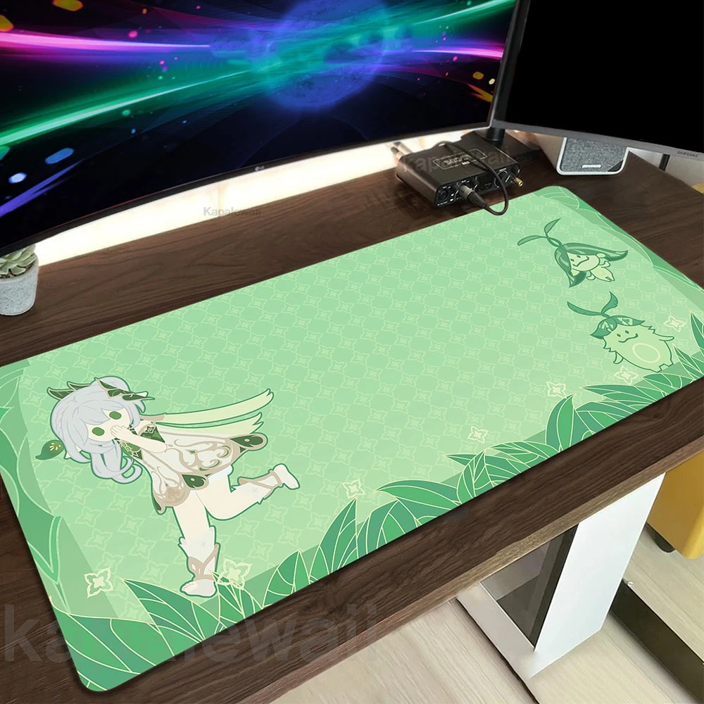 

Kawaii Girl Mouse Pad for Gamer Carpet Extended Gaming Genshin Impact Mousepad Setup Mouse Mat Rubber Keyboard Pads Pc Desk Mat