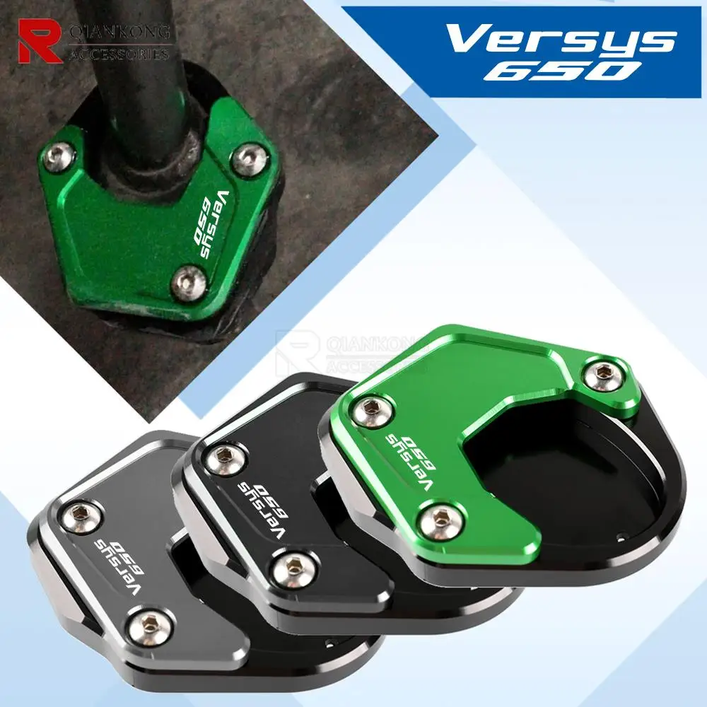 

Motorcycle Accessories For kawasaki Versys650 Versys 650 2020 2021 2022 2023 VERSYS 650 Side Stand Enlarge Pad Plate Kickstand